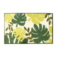 thumbnail image 1 of Puntoco Alfombrilla de baño absorbente con diseño de hojas, alfombrilla para puerta de ducha, 1 of 4