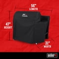 thumbnail image 2 of Weber SmokeFire Cover for SmokeFire EX6/EPX6/ELX6 Wood Pellet Grill, Black, 2 of 7