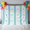 Coastal Aqua Stripes Photography Backdrop 8x6FT, Starfish Minimalist ...