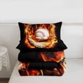 thumbnail image 5 of Erosebridal Baseball Glove Pattern Twin Comforter Sets,Boys Ball Sport Bedding Set For Boys Men, Reversible 2-Piece, 5 of 7