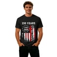 thumbnail image 3 of America 250 Unisex Soft Breathable Short Sleeve Casual Couples Matching Tee 4Th of July Shirts for Men Black L, 3 of 4