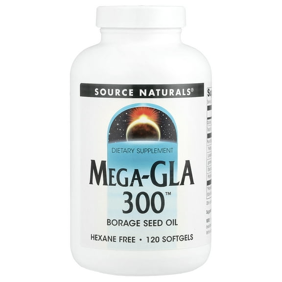 Source Naturals, Inc. Mega GLA-300 Borage Seed Oil 120 Softgel