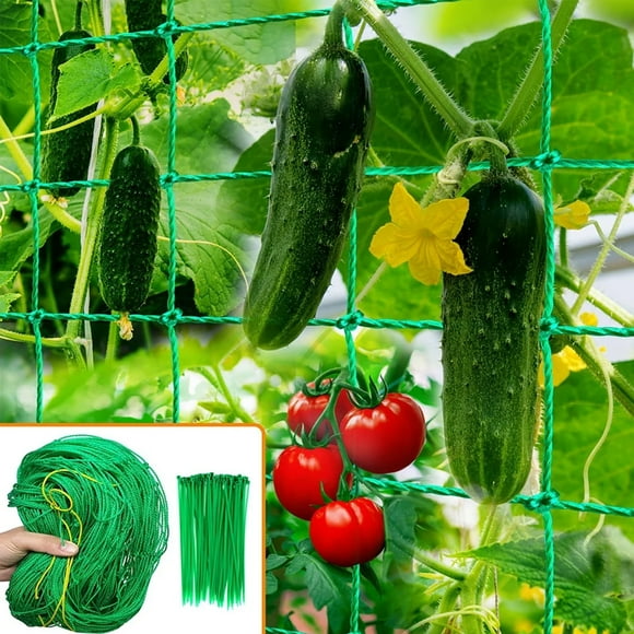 FACEGA Cucumber Trellis,Heavy Duty Garden Trellis Netting for Climbing Plants,Plant Support Net