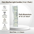 thumbnail image 3 of Palm Wax Tea Light Candles (5-in-1 pack),  Fragrance Free, 3 of 5