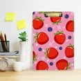 thumbnail image 6 of Coolnut 12"x9" Strawberry Clipboard A4 Size Standard Size Clipboards Decorative Clipboard with Low Profile Metal Clip for Office, School, Nurses, Students, 6 of 7