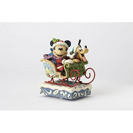 Jim Shore Disney Traditions  Mickey and Pluto Laugh All The Way Musical (Best Way Sell Royal Doulton Figurines)