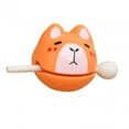 thumbnail image 5 of Colcolo Wooden Buddhist Percussion Instrument Chinese Temple Wooden Drum Meditation Orange, 5 of 8