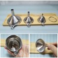 thumbnail image 2 of AMZVIO 3pcs Metal Stainless Steel Funnel, Kitchen Funnel Set of 3( Large to Small)Food Grade Mini Kitchen Funnels for Transferring Liquid Fluid Essential Oils Powder Spices,Dishwasher Safe, 2 of 9
