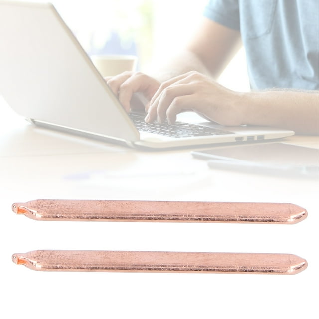 Tubo de calor plano 2 piezas de 80 mm tubo de latón conductor térmico DIY portátil CPU GPU disipador de calor tubo de calor plano para suministros de computadora portátil ANGGREK Otros