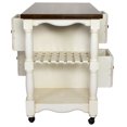 thumbnail image 2 of HomeStock Art Deco Dreams Kitchen Cart with Storage Drawers and Open Shelves , Tiered Shelf-Color:Antique White With Chestnut Brown,Size:4 Drawer, 2 of 5