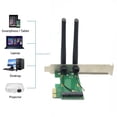 thumbnail image 3 of Wireless Wifi Network Card Mini PCI-E To PCI-E 1x Desktop G2R4 Antennas 2 + B4M9, 3 of 9