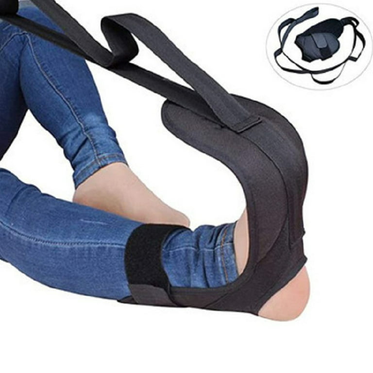 Foot and Calf Stretcher-Stretching Strap For Plantar Fasciitis, Heel Spurs,  Foot Drop, Achilles Tendonitis & Hamstring. Yoga Foot & Leg Stretch Strap 
