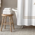 thumbnail image 3 of Creative Products Beige and White Letter A Monogrammed 71x74 Shower Curtain, 3 of 7