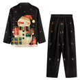 thumbnail image 7 of FOR U DESIGNS Christmas Snowman Long Sleeve Button Up Pajama Tops for Women 2 Piece Size XS Xmas Womens Button Front Jogger Pants and V-neck Tops for Women Winter, 7 of 7