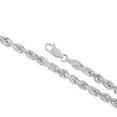 thumbnail image 2 of 14K White Gold Rope Chain Necklace for Men and Women â€“ Measures 4mm Thickness x 22 Inches Length, 2 of 7