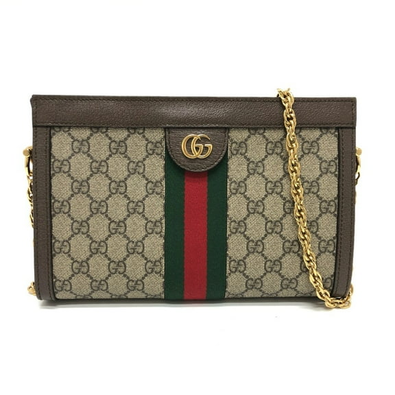 Pre-Owned Gucci 503877 chain bag Shoulder Bag Brown GoldHardware (Good)