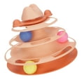 thumbnail image 3 of Cat Turntable, 4 Level Cat Tracks Toy Easy To   For Cats Orange, 3 of 8