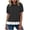 Black, variant on Women's Polka Dot Print T-Shirts Puff Sleeve Tunic Top Short Sleeve Loose Fit Casual Top Trendy 2026 Flowy Tees