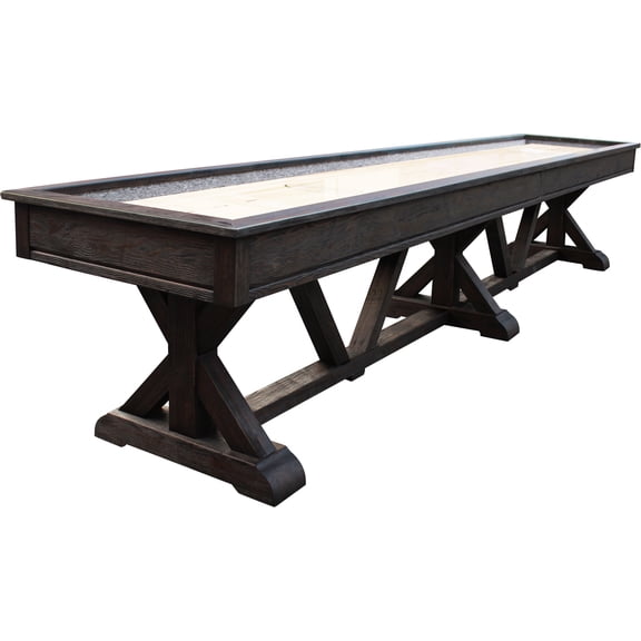 Playcraft Brazos River 16' Pro-Style Shuffleboard Table, Weathered Black