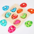 thumbnail image 4 of Juguete Montessori Puzzle Rompecabezas de madera Shuxiu Wang Dinosaurios coloridos regalo niños Niñas Cumpleaños Navidad, 4 of 5
