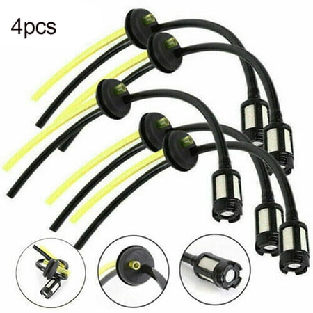 JINGT 4Pcs Petrol Strimmer Fuel Hose Pipe With Tank Filter Assembly & Grommet