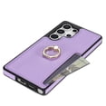thumbnail image 4 of For Samsung Galaxy S25 Ultra Wallet Case with Card Holder, 360°Rotation Ring Holder Kickstand, Premium PU Leather RFID Blocking Card Pocket Protective Cover For Samsung Galaxy S25 Ultra, Purple, 4 of 6