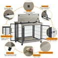 thumbnail image 4 of Furniture Dog Cage Crate with Double Doors on Casters. Grey, 31.50'' W x 22.05'' D x 24.8'' H., 4 of 9