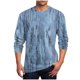 thumbnail image 2 of Blusas y camisas de manga larga con cuello redondo para hombre, camisetas casuales con estampado de moda, blusas de manga larga con cuello redondo, blusas para hombre, blusa de poliéster, 2 of 5