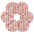 thumbnail image 7 of 6 Pcs Drink Coasters with Holder 3.94in Woven Coasters for Drinks Christmas Ornaments Pattern Coaster Set for Protection Table, 7 of 7