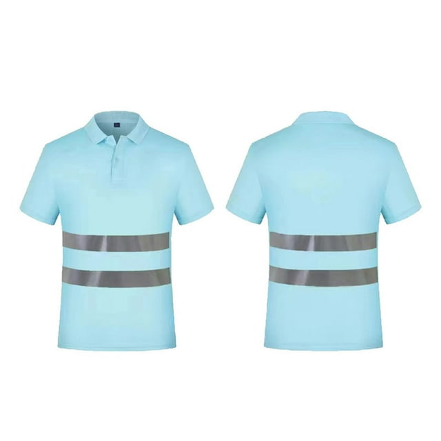 High Visibility Short Sleeve T-Shirts for Men Reflective Work Tees Utility Apparel Construction Outdoor Wear
