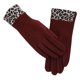thumbnail image 1 of ZHAOCHENG Guantes con estampado de leopardo para mujer con escudo polar Ouch para el dedo índice, 1 of 3