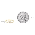 thumbnail image 4 of 14K Yellow Gold Diamond Round Charm Chain Ring for Women - Size 7, 4 of 5