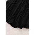thumbnail image 4 of POGLIP Women's Black Solid Color Buttons Long Sleeve Babydoll Blouse, 4 of 6
