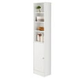 Mainstays Bathroom Storage Linen Tower with Concealed Storage and Four