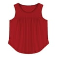 thumbnail image 4 of Tdoqot Girls Flowy Tank Tops- Sleeveless Soft Casual Crewneck Kids Summer Shirts Red Size 12 Years, 4 of 6