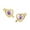 Colorname Bmonth: Yellow / February, variant on 14k Yellow Gold November Yellow CZ Cupids Arrow Screw-Back Earrings - Measures 11x13mm