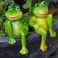 thumbnail image 2 of 6Pcs/Set Cute Resin Sitting Frogs Statue Outdoor Garden Decorative Sculpture Desk Garden Decor S2, 2 of 7
