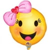 Loftus International A3-3652 Happy Emoji with Bow Mini Shape Party Balloon