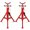 Red, variant on Memoryfield 2 Pack V Head Tripod Pipe Jack Stand, 1/8"-12" Pipe Support Rest, 2500 LB, Adjustable 28"-52" Folding Portable Pipe Stand for Welding Pipe, Black
