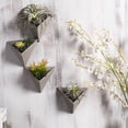 thumbnail image 3 of Zeus 1 Set Retro Triangle Wall Plant Pot Cement Flower Arrangement Hanging Flowerpot Patio Decor, 3 of 7