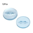 thumbnail image 3 of Uxcell 12 piezas 20L botones de costura redondos azul claro 12.5mm 1/2" resina 2 agujeros botón de ojo de pez para decoración de manualidades, 3 of 6