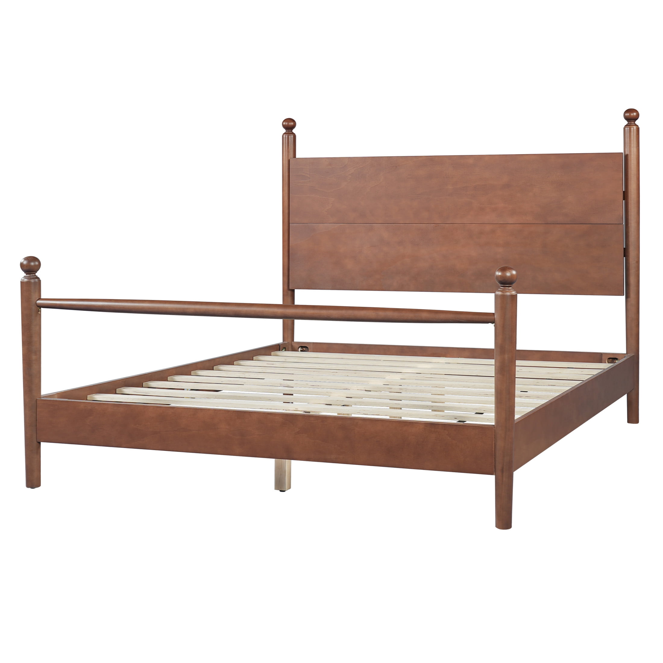 Christopher Knight Home Queen Size Traditional Wooden Bed Frame with Spindle Design, Walnut