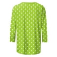 thumbnail image 6 of 3/4 Sleeve Shirts for Women Spring Striped Crewneck Business Casual Tops, Loose Three Quarter Length Work Blouses, Polka Dot Printed Comfortable Top, Limited Time Off, 6 of 6