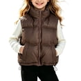 thumbnail image 6 of Aofany Puffer Vest for Toddler Kids Girls Zip up Stand Collar Sleeveless Thermal Warm Jacket Padded Lining Outerwear with Side Pockets 2-15 Years, 6 of 7