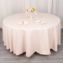BalsaCircle 108" Round Premium Polyester Tablecloth Wedding Table Linens Blush