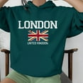 Yeithhui Women's Long Sleeved London United Letter Printed Hoodie