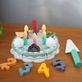 thumbnail image 2 of Girls Simulation Birthday Cake Food Toy Wood Pretend Play Shopping Toy Cooking Utensils Relastic Celebrate Birthday Set, 2 of 6