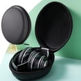 thumbnail image 3 of Travel Hard Headphone-Case Foldable Headphones Storage BLACK. Box Bag UK, 3 of 9