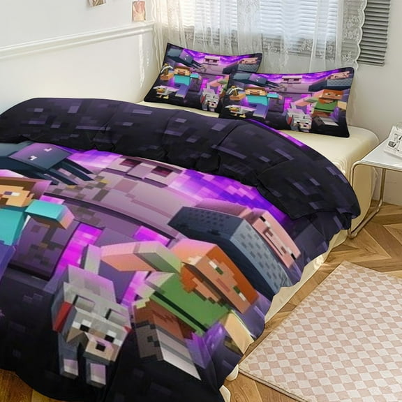 Fortnite Bedding Sets Twin Queen King Size Game Printed Bed Set 3Pcs Duvet Cover Bedroom Decor for Boys Girls Adult Gift 1Comforter 2 Pillowcases