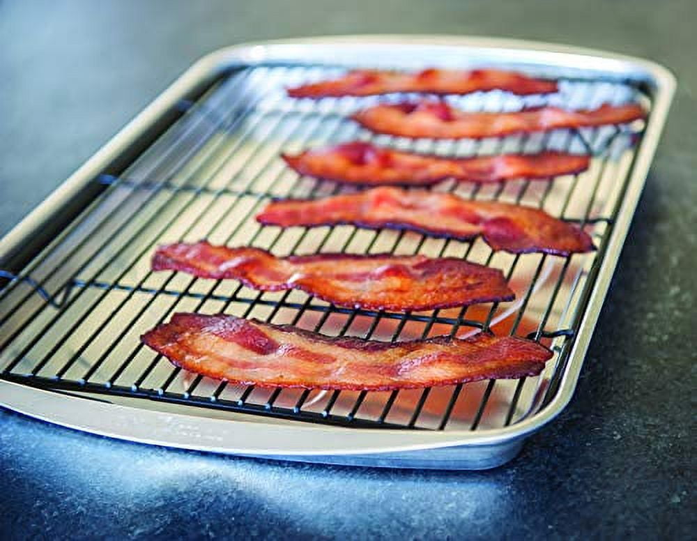 Nordic Ware, 15 x 21 XL Oven Air Crisp Baking Tray, Bacon Fries Roast  Meats